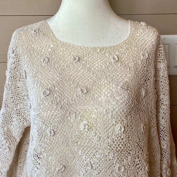 Vintage Magnolia Pearl Crocheted Crop Top S/M - Picture 2 of 12